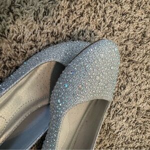 Dream Pairs Silver Ballet Flats Sparkle